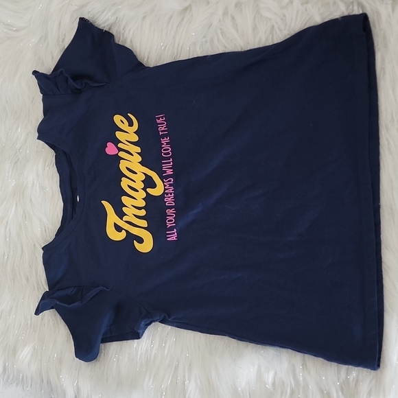 Big girls mustard pants and 2 navy blue Tops set - Picture 6 of 10